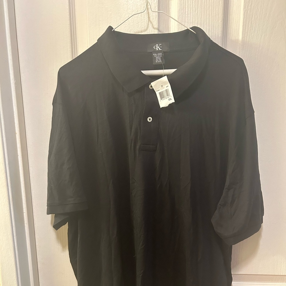 Men’s black polo shirt by Calvin Klein XXL